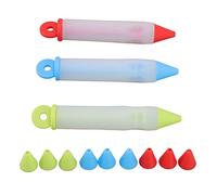 Pen de Decoración de Pasteles de Silicona Reutilizable, Kit Multifuncional para Hornear, Diseño Desmontable con Agujero para Colgar, Seguro de Calidad Alimentaria, 5 Unidades, Vari