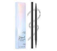 Pen de llenado de cejas, pluma de ceja líquida | Lápiz de relleno de cejas 2 en 1 con 4 consejos - Suministros de belleza portátiles, pluma de contorno de cejas de larga duración para mujeres y niñas