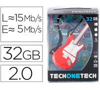 Pen Drive Usb Red Guitar One 32GB - TECH ON TECH