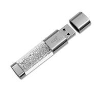 Pen Drive USB x64 GB 3.0 COOL Crystal Blanco