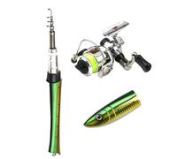 Pen Fishing Rod | Aluminum Alloy + Fiberglass, 100-160cm | Mini Ice Fishing Pole For Travel | Ultra-Short Pocket Cane with Compact Case