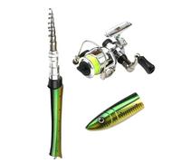 Pen Fishing Rod | Aluminum Alloy + Fiberglass, 100-160cm | Mini Ice Fishing Pole For Travel | Ultra-Short Pocket Cane with Compact Case