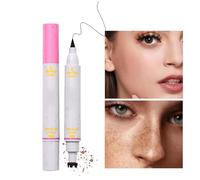 Pen Freckles - 2 en 1 El sello el delineador de ojos falso impermeable los ojos, la pluma de maquillaje de larga duración para mujeres niñas, herramienta cosmética de belleza natural para ropa c