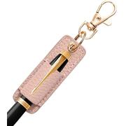 Pen Holder Clip - Pen Holder Keychain | Anti-Lost Pencil Clipboard | Leather Marker Keychain For Badge, Notebook, And Office Use | Heavy Duty Portable, Durable Writing Tool Accessory