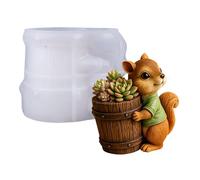 Pen Holder Mold | 3D Squirrel Silicone Organizer Plaster Concrete Planter For Container Flower Pot Clay Craft Storage Jar DIY Art Home Decor