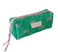 Pen Pouch Case - Bow Design Holder, Compact Stationery Organizer, Durable Zipper Storage, Multi Item Container With Easy Access | Practical School Accessory Organizer For Students Classroom Study Use