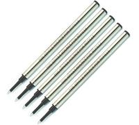 Pen Savings Paquete combinado, Monteverde Slim Rollerball Recambios compatibles con bolígrafos Sheaffer con tapa, paquete de 5, W23, punta media (azul)