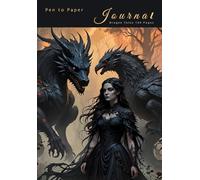 Pen to Paper Journal Dragon Tales 120 Pages: A5 Writing lined book memoir Gothic theme 3 : Designed by Aetherial Moon