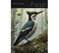 Pen to Paper Journal Fauna 120 Pages: A5 Writing lined book memoir Bird fantasy theme 4 : Designed by Aetherial Moon