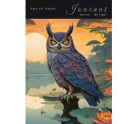 Pen to Paper Journal Sunrise 120 Pages: A5 Writing lined book memoir Bird fantasy theme 9 : Designed by Aetherial Moon