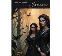 Pen to Paper Journal Twin Spirits 120 Pages: A5 Writing lined book memoir Gothic theme 2 : Designed by Aetherial Moon