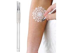 PENA DE MARCADOR DE LA PIELO - PEN SCRIBE DE MARCA DE ARMA, PEN BLANCA BLANCA | Precision Skin Marking con punta fina, pluma de tatuaje temporal, herramienta de suministro de arte corporal para a