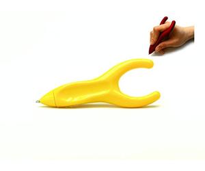 PenAgain ErgoSof Bolígrafo ergonómico en una bonita caja, blanco, amarillo, verde, rojo, negro, (personalizable), color amarillo