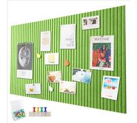 Penbinmall 60 x 40 cm, tablero de corcho grande, pared de corcho decorativa de fieltro, 0,9 cm de grosor, pizarra fotográfica plegable con cinta autoadhesiva, fieltro autoadhesivo, agujas de fieltro