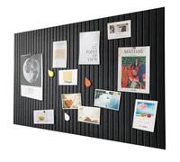 Penbinmall Tablón de corcho grande de 60 x 40 cm, pared de corcho decorativa de fieltro, 0,9 cm de grosor, pizarra fotográfica plegable con cinta adhesiva, fieltro autoadhesivo, agujas de fieltro