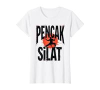 Pencak Silat Camiseta gráfica económica, Mujer, Blanco, L