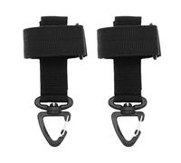 PENCHEAK 2lots - Correas negras de alta resistencia, cinturón con clip para colgar, para organización de equipos al aire libre, multiusos