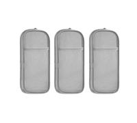PENCHEAK 3pcs Clear Lápiz Bag Case Lápiz Doble Caja Almacenamiento Organizadores Portátiles Pluma Portátil Cimparrilamiento Correa Malla Portátil Mesh