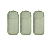 PENCHEAK 3pcs Clear Lápiz Bag Case Lápiz Doble Caja Almacenamiento Organizadores Portátiles Pluma Portátil Cimparrilamiento Correa Malla Portátil Mesh