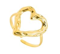 PENCHEAK Accesorio Dedo Abierto Y Ajustable Anillos De Corazón Elegantes De Acero Inoxidable ANILLAS AJUSTABLES ANILLAS Dedo Accesorio Joyería