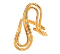 PENCHEAK Anillos De Dedo Exagerados Únicos Anillos Ajustables Geométricos Abiertos De Oro Abiertos Con Color Los Dedos Para Anillo Desgaste Cómodo