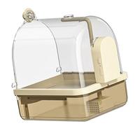 PENCHEAK Bañera grande transparente para pájaros, bañeras desmontables para jaula, uso duradero