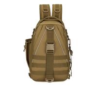 PENCHEAK Bolsa de pesca de gran capacidad, impermeable, cruzada, al aire libre, de un solo hombro, para aparejos y cebos, bolsa de almacenamiento, Marrón lobo, Talla única