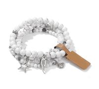 PENCHEAK Braceletas De Colgante De Estrella Y 3X Conjunto Muñeca con Cuentas para Damas Cadena Muñeca Resistente