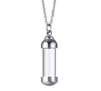 PENCHEAK Collar Joyería Cremación Elegante Portátil Para Recursos Cabello En Diseños Resistentes Acero Inoxidable Y Vidrio Uso Diario