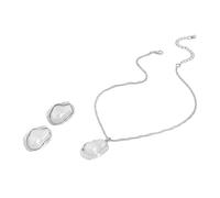 PENCHEAK Collar Y Aretes Juego De Aleaciones Accesorios De Joyería Trajes Elegantes Con Diseños Irregulares Para Fiestas Conjunto Joyas Oro/plata