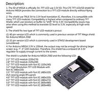 PENCHEAK Copmatible - Placa de expansión para Mega-2560 TFT LCD Shield de 2.8 a 3.2 pulgadas, módulo LCD, adaptador de tarjeta Tft, tarjeta de extensión