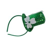 PENCHEAK Diadema de duende verde, sombrero superior para el pelo, diadema para el día irlandés, disfraz de duende para reuniones al aire libre, sombrero irlandés para hombres y mujeres