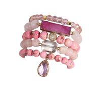 PENCHEAK Elegante accesorio hecho a mano con textura de piedra, joyería de muñeca adecuada para mejorar la fuerza de voluntad, accesorios de moda unisex, talla única, como se describe