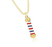 PENCHEAK Elegante Collar Barras Barbero Para Estilistas Y Barberos Que Expresan Orgullo Profesional Accesorio Joyería Collar Hip Hop Uso Diario