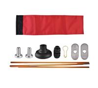 PENCHEAK Mástiles de bandera plegables ligeros con sistemas de despliegue rápido para kayak y señalización al aire libre, construcción de aluminio, postes de bandera de kayak, barcos con tornillos
