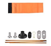 PENCHEAK Mástiles de bandera plegables ligeros con sistemas de despliegue rápido para kayak y señalización al aire libre, construcción de aluminio, postes de bandera de kayak, barcos con tornillos