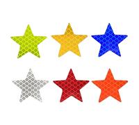 PENCHEAK Paquete 6 Pegatinas Estrellas Reflectantes para Decoración Exterior del Vehículo Que Mejora Seguridad Nocturna Que Ofrece Visibilidad Visibilidad Pegatina para Automóvil