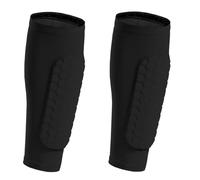 PENCHEAK Protector de pierna deportivo antideslizante con diseño de panal de abeja, protección contra golpes, ergonómica, mangas atléticas, resistentes a los golpes, equipo de fútbol para piernas