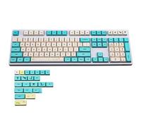 PENCHEAK Spring Blooms - Juego de teclas de 130 teclas de altura para teclado mecánico, regalo de sublimación de tinte PBT