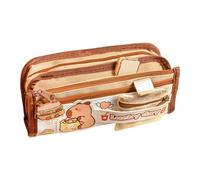 Pencil Case Capybara, Multi-Layer Pen Pouch, Large Capacity with Easy Use, Cartoon Holder with Strong Function, Study Care Accessory, Handy Aid for Kids Boys Girls Students Journaling Home Bookroom