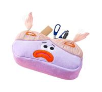Pencil Case, Cartoon Pencil Bag, Storage Pen Pouch, Pen Bag Organizer, Colorful Creative Long Hair Doll Pen Pouch, Large-Capacity Creative Long Hair Doll Cartoon Pencil Case for School Teens College