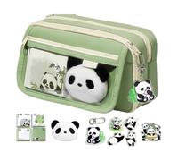 Pencil Case - Cute Panda, Zipper Closure, Aesthetic Stationery, School Pouc | Storage Bag for Academic Essentials, Daily Supplies | Soft Material Featuring Playful Bear Graphic and Smooth Opening