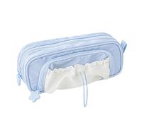 Pencil Case, Large Capacity Stationery Organizer, 21x8.5x5.6cm/8.27x3.35x2.2 Inches High Capacities Pen Holder, Zipper Pouch Container for Office, School, Classroom, Travel, Teen, Art, College Use