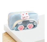 Pencil Case Organizer - de Animal de 8,66 Pulgadas | Zipper Storage Bag Oxford Cloth Plush Material Cute Design | School Office Travel Cosmetic Storage for Students Kids Adults