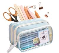 Pencil Case | Pencil Case with Handle For School - High Capacity Stationery Holder Organizer, Luggage & Travel Gearfor Girls Boys Students Children Adults Men Women College Kids
