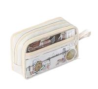 Pencil Case, Pencil Pen Case, Portable Pencil Case, Transparent Pencil Case, Portable Pencil Case with Woven Fabric Material, Pen Pouch Holder and Organizer for School Use
