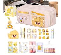 Pencil Case Set - Cute Cartoon Large Capacity Pen Bag, Stationery Storage Supplies | Stationery Set for Kids, Boys, Girls, Dorm, Home | Complete School Accessoires Children’s Day, Birthday, Gift