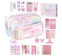 Pencil Case, Zipper Closure Multi-Functional Large Capacity Pencil Pouch for Middle School, College Students, Youth, Girls, Teens, Adults, Journaling, Marking, Stationery Storage, Portable Organizer