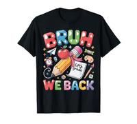 Pencil Crayon First Day of School Bruh We Back Fifth Grade Camiseta