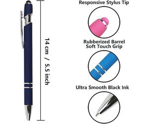 Pencil Curler Stylus Pen 1.0mm Fine Point, Smooth Writing, Colorful Bulk Pens for Journaling, Note Taking, Compatible with Screens